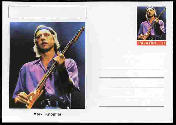 Palatine (Fantasy) Personalities - Mark Knopfler postal stationery card unused and fine