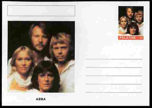Palatine (Fantasy) Personalities - ABBA postal stationery card unused and fine