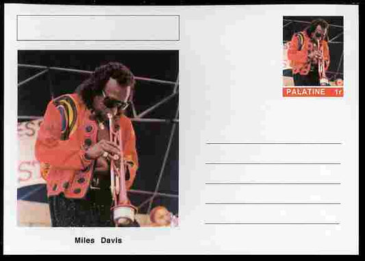 Palatine (Fantasy) Personalities - Miles Davis postal stationery card unused and fine