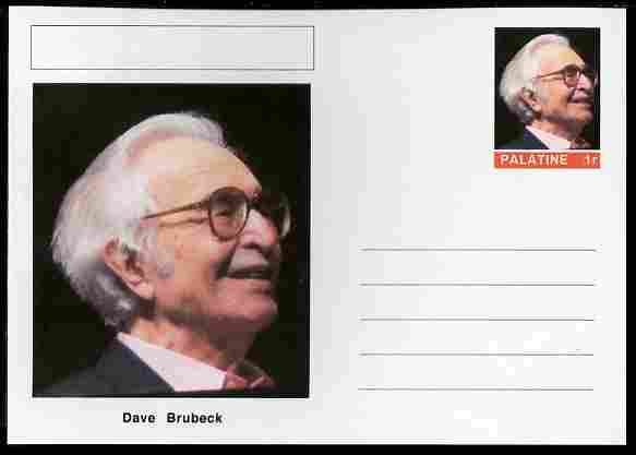 Palatine (Fantasy) Personalities - Dave Brubeck postal stationery card unused and fine
