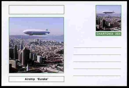 Chartonia (Fantasy) Airships & Balloons - Airship 'Eureka' postal stationery card unused and fine