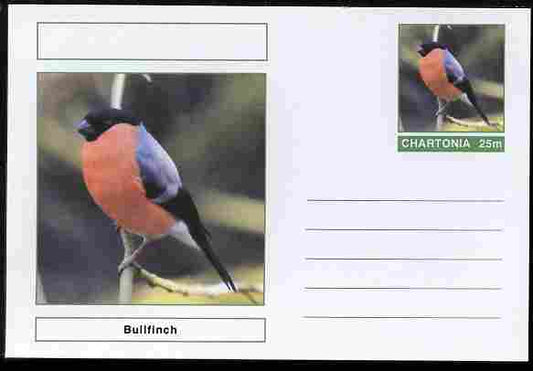 Chartonia (Fantasy) Birds - Bullfinch postal stationery card unused and fine
