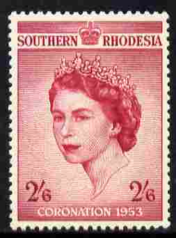Southern Rhodesia 1953 Coronation 2s6d unmounted mint SG 77