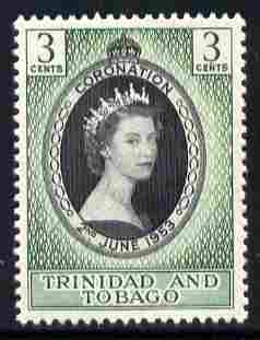 Trinidad & Tobago 1953 Coronation 3c unmounted mint SG 279