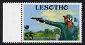 Lesotho 1988 Olympic Games 55s shooting the unissued stamp (showing the obsolete Lesotho flag) unmounted mint and rare (see note after SG 842