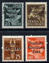 German Occupation of Dalmatia (Zara) 1943 4 values opt'd superb unmounted mint from a recently discovered hoard, SG26-29 cat £380