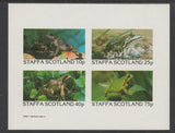 GB 1970's 3p & 3.5p testing labels in blocks of 4 u/m