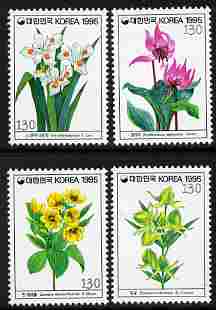 South Korea 1995 Flowers - 6th series perf set of 4 unmounted mint SG 2162-5