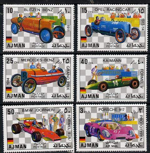 Ajman 1971 German Racing Cars set of 6 unmounted mint, Mi 1117-22