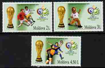 Moldova 2006 Football World Cup perf set of 3 unmounted mint, SG 544-6
