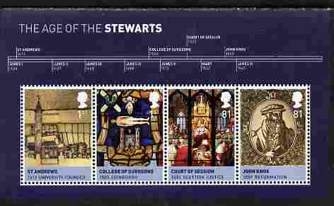 GB Great Britain 2010 The Age of the Stewarts perf m/sheet unmounted mint 