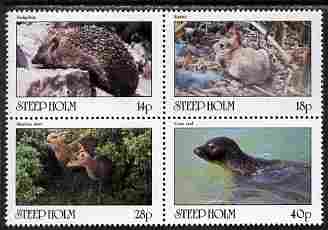 Steep Holm 1981 Mammals perf set of 4 unmounted mint Rosen SP9-12 (15,800 sets produced)