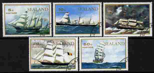 Sealand 1970 Paintings of ships perf set of 5 fine cto used
