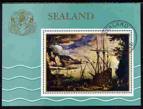 Sealand 1970 Seascapes $1 perf m/sheet fine cto used
