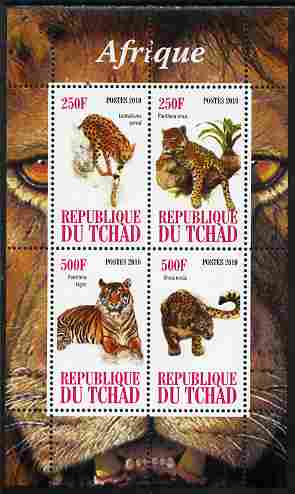 Chad 2010 African Fauna #3 perf sheetlet containing 4 values unmounted mint