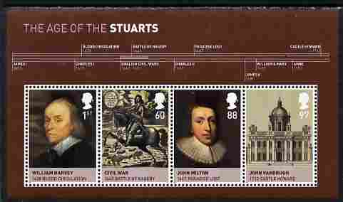 GB Great Britain 2010 The Age of the Stuarts perf m/sheet unmounted mint 