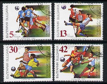 Bulgaria 1990 Football World Cup cto used set of 4, Mi 3825-28