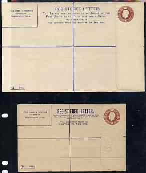 GB Great Britain 1911c KG5,3d reg envelopes sizes G & H unused and very fine
