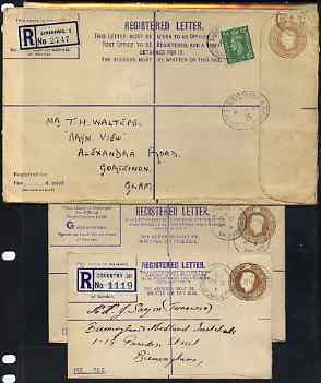 GB Great Britain 1938c KG6,5.5d reg envelopes sizes F, G & H commercially used