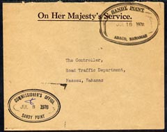 Bahamas 1976 OHMS cover cancelled Sandy Point
