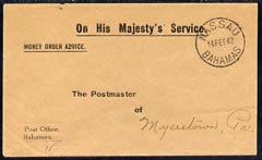 Bahamas 1942 OHMS cover cancelled Nassau