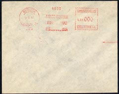 Colombia 1947 proof of meter franking (Central Bank) unmounted mint