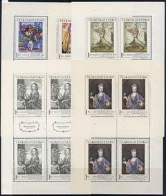 Czechoslovakia 1966 Art (1st series) set of 5 each in unmounted mint sheetlets of 4, SG 1619-23 cat £238