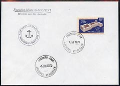 French Southern & Antarctic Territories 1970 Int Labour Organisation on cover with first day cancel, SG 58