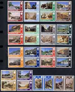 Gibraltar 1971 Views Old & New definitive set of 32 (16 se-tenant pairs) superb unmounted mint SG 255-86