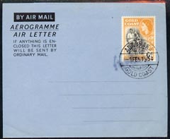Aerogramme - Gold Coast 1954 6d Aerogramme unaddressed but cancelled ADABBAKA