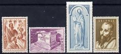 Greece 1951 Anniversary of St Paul's travels set of 4 fresh mounted mint, SG688-91 cat £115