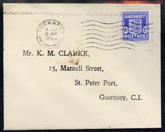 Guernsey 1944 2.5d ult on cover with 2nd day of issue cancel