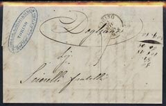 Italy 1854 pre stamp entire with TORINO date stamp