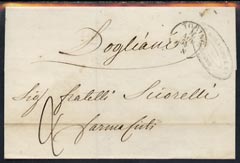 Italy 1854 pre stamp entire with TORINO date stamp