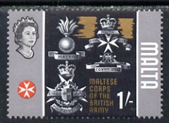 Malta 1965-70 Historical def 1s with gold (framework) omitted error unmounted mint, SG 340b