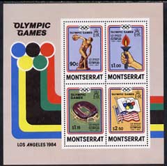 Montserrat 1984 Los Angeles Olympic games m/sheet unmounted mint with inv wmk, SG MS599w