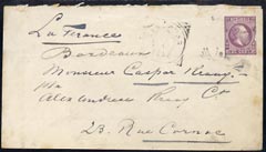 Netherlands Indies 1902 25c postal stationery envelope used to France
