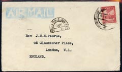 Pakistan 1950 cover to London with fine Dacca RMS (Air) Set 1 Postage Due mark in black