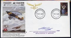 South Africa 1980 Commem illustrated cover for 40th Anniversary of 41 Squadron signed by CO