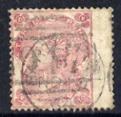 GB Great Britain 1862-64 QV 3d pale-carmine rose wing margin with light cancels, SG77