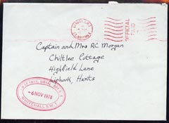 GB Great Britain 1978 Official cover from Chief Naval Signal Officer, Whitehall (Military Mail)