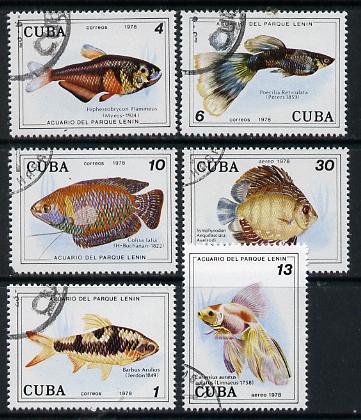 Cuba 1978 Fish cto set of 6, SG 2460-65*