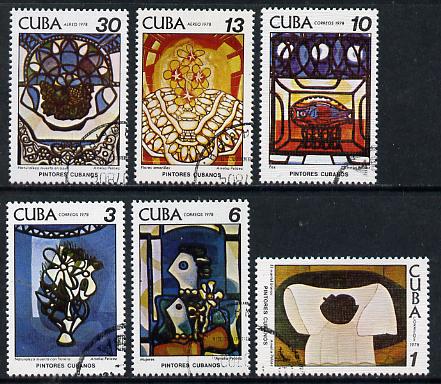 Cuba 1978 Modern Art (Paintings by Amelia Pelaez del Casal) cto set of 6, SG 2494-99*