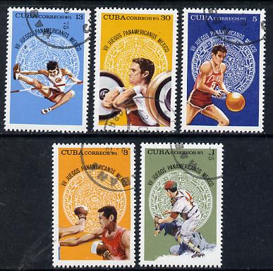 Cuba 1975 Pan-American Games cto set of 5, SG 2229-33*