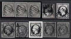 France photographic prints from Sperati's own negatives of 10 finished reproductions, some with special BPA h/stamp on back