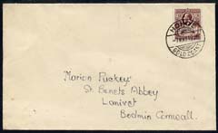 Gold Coast 1936 cover to Cornwal bearing KG5 1d tied HOHOE cds of,7 May, b/stamped Accra