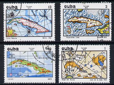 Cuba 1973 Maps of Cuba cto set of 4, SG 2082-85*