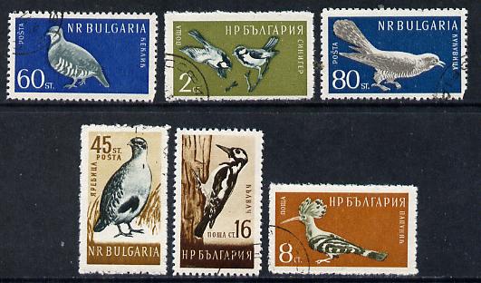 Bulgaria 1959 Birds cto used set of 6, SG 1140-45,,Mi 1116-21