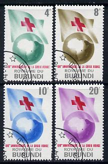 Burundi 1963 Red Cross perf set of 4 cto used, SG 57-60*
