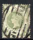GB Great Britain 1887 QV Jubilee 1s green good colour but heavy cancel SG211